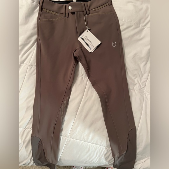 NWT Samshield taupe Mathilde equestrian breeches, size 24 - Picture 4 of 10